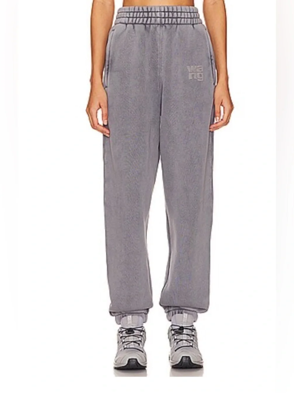 Alexander Wang essential classic sweatpants in acid fog grey small
